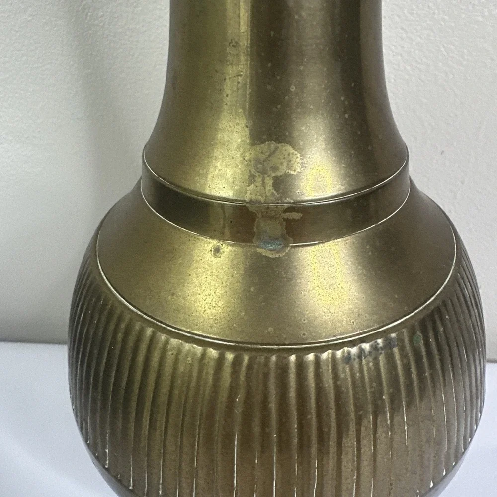 Vintage Brass Vase Made In India 8 Inches Tall Brass Decor Brass Vintage Antique